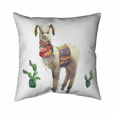 BEGIN HOME DECOR 26 x 26 in. Lama Parade-Double Sided Print Indoor Pillow 5541-2626-CH13